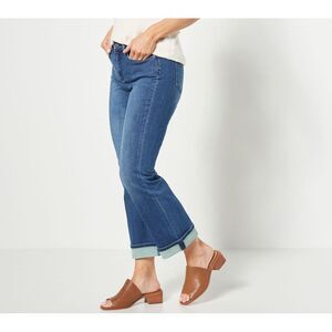 NYDJ Women's Pants Sz 6 Barbara Bootcut Ankle Jeans w Contrast Purple A480626